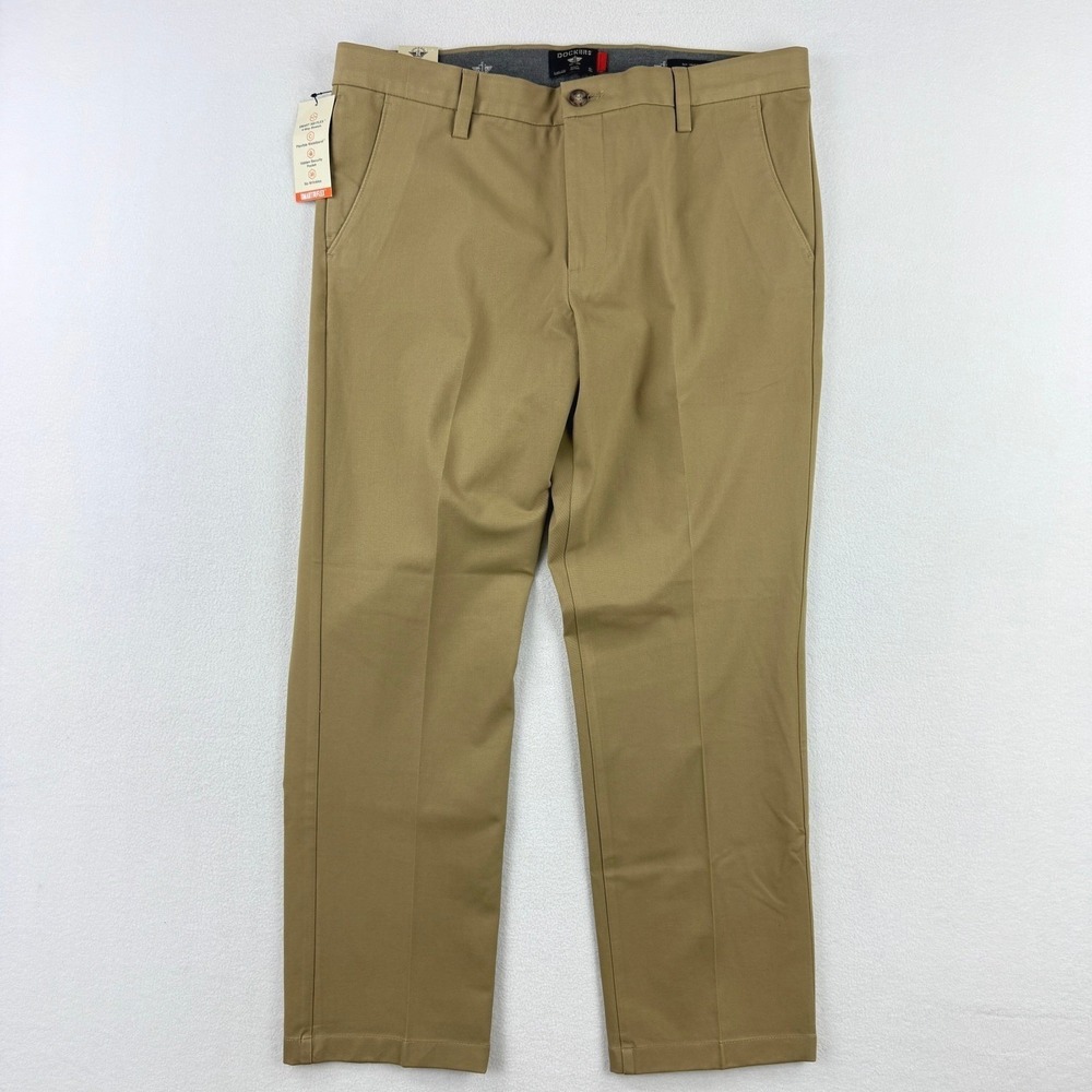 Dockers Workday Khaki Pants Mens Size 36x29 Slim Fit 360 Flex‎ Tan NWT